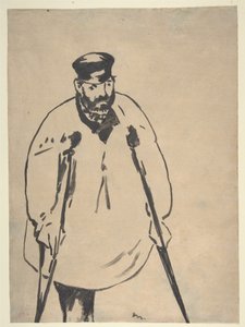 A Man on Crutches by Édouard Manet