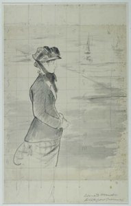 Annabel Lee Standing by the Sea, circa 1881 by Édouard Manet