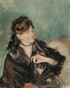 Portrait of Berthe Morisot with a Fan by Édouard Manet