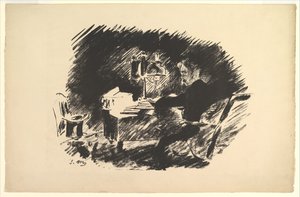 Once Upon a Midnight Dreary. Illustration to The Raven by Edgar Allan Poe by Édouard Manet