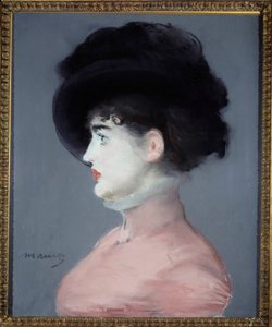 Portrait of the Viennese or Irma Brunner wearing a black hat