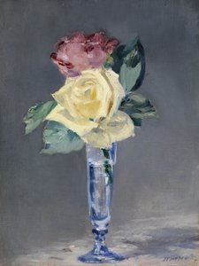 Roses in a Champagne Glass
