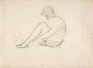 Seated Woman (A Light Sketch of a Man
