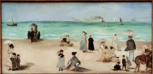 On the Beach of Boulogne-sur-Mer by Édouard Manet
