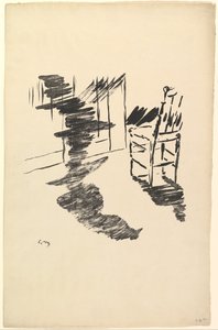 The Shadow that Lies Floating on the Floor. Illustration to The Raven by Edgar Allan Poe, 1875 by Édouard Manet
