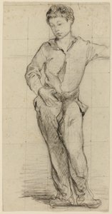 Young Man Standing (Leon Leenhoff) (recto); Sketch of Standing Boy (verso) by Édouard Manet
