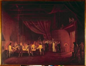 Marie Caroline de Bourbon Sicily, Duchess of Berry, Visited the Factories of Saint Gobain in 1822 by Edouard Pingret