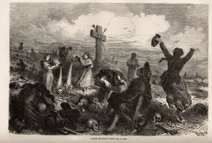 Celebration of the fete des morts in Cuzco by Edouard Riou