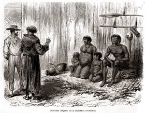 Christian evangelization of a family of Yahuas Orejones Indians in Peru by Edouard Riou