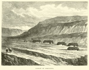 Hamlet of Compuerta by Edouard Riou
