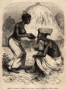 Matipa, an indigenous man serving drinks to Livingstone