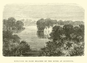 Remansos or Calm Reaches of the River at Huinpuyu by Edouard Riou