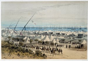 The harbor of Ismalia and the camp of guests at the inauguration of the Suez Canal - in 