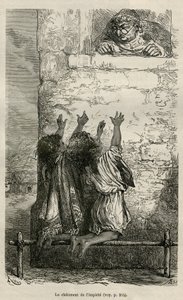 The punishment of impiety (drawing by E. Riou, to illustrate the journey in the region of Titicaca and the valleys of the east of Lower Peru, 1873 by Paul Marcoy. Engraving in 