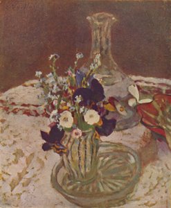 Bouquet of Pansies, Forget-me-nots, and Daisies About 1900, c1900, 1946