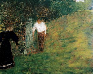 Man and woman near a tree by Edouard Vuillard