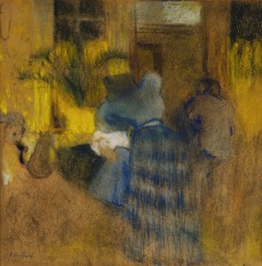 Interior Yellow and Blue, Cat and Child