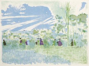 Landscapes and Interiors: Through the Fields by Edouard Vuillard