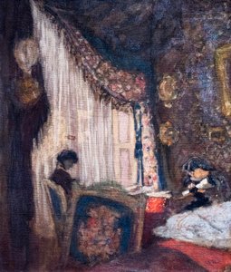 Madame Hessel and Madame Aron Sewing in the Salon at Ormesson, circa 1902