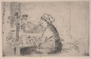 Woman with a Bouquet by Edouard Vuillard