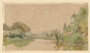 The Elbe at Barby by Eduard Gaertner