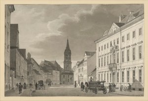 The Klosterstrasse with Parochial Church in Berlin by Eduard Gaertner