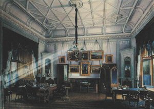 Blue Study of Emperor Alexander II (1818-81) in the Farm Palace, 1860 by Eduard Hau