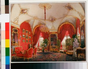 Interiors of the Winter Palace: The Fourth Reserved Apartment - The Corner Room (mid 19th century)