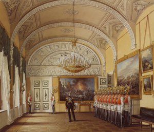 Interiors of the Winter Palace. The Guardroom, 1864