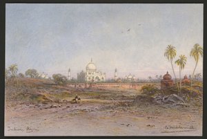 View of Agra by Eduard Hildebrandt