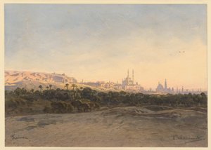 View of Cairo by Eduard Hildebrandt