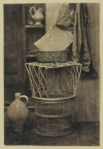 Still Life with Basket, Jug, Pitcher, and Portfolio by Eduard Isaac Asser