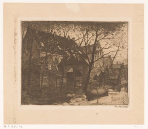 Backs of Houses Along the Water by Eduard Karsen (signed by artist)