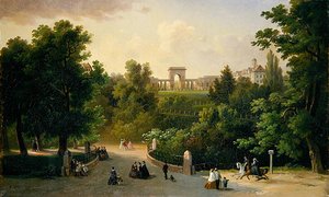 View from the Karlsaue Gardens to the Friedrichsplatz