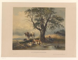 Figures with Cattle Resting in a Landscape, The Farmer