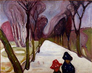 Allee in a Whirlwind of Snow