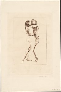 Death and the Woman by Edvard Munch