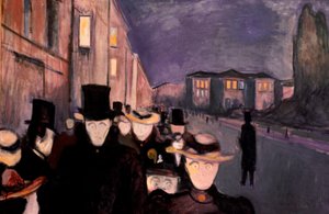 Evening on Karl Johan by Edvard Munch