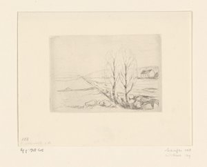 Landscape with House by Edvard Munch