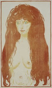 Naked Woman with Red Hair and Green Eyes by Edvard Munch