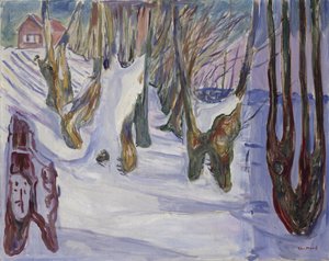 Winter Landscape with House by Edvard Munch