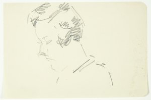 Portrait Study of the Painter Ellen Olrik, with Bent Head, 7/8 Profile to the Left