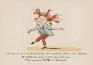 There was an Old Man of Blackheath, whose head was adorned with a Wreath by Edward (after) Lear