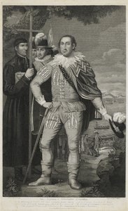 Landing of Christopher Columbus, engraved by David Edwin by Edward (after) Savage