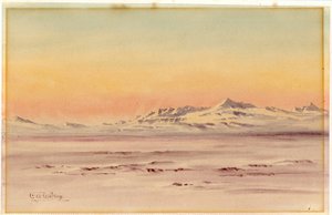 Antarctic coastal scene, 1901-04 by Edward Adrian Wilson