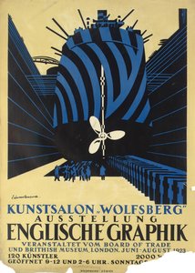German poster for an exhibition of English Graphics for the Board of Trade and the British Museum