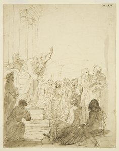 Original sketch for the Altarpiece in St Pauls by Edward Bird