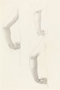 Studies of an Arm and Hands by Edward Burne-Jones
