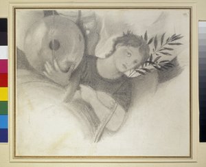 Study for a Head in The Days of Creation by Edward Burne Jones