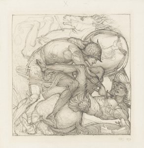 Aeneas slaying Mezentius